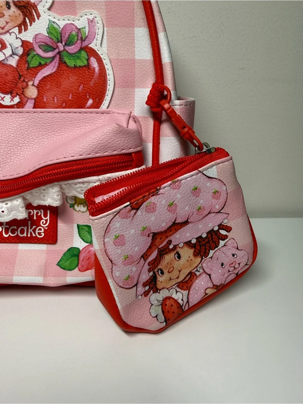 Strawberry Shortcake Small Backpack Coin Purse Pink Red